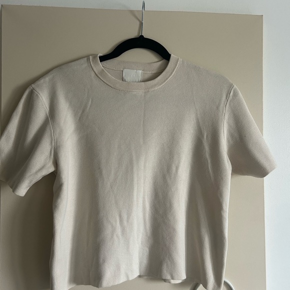 H&M Off-White Ribbed Knit Top - Picture 1 of 2
